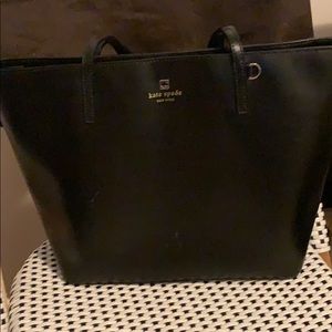 Kate spade black leather tote